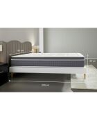 Ensemble Matelas + Sommier Trente gris/blanc - 90x200 cm