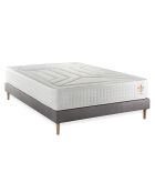Vierentwintig wit/grijze matras + boxspringset - 160x200 cm