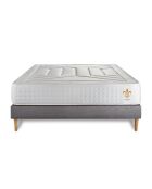 Vierentwintig wit/grijze matras + boxspringset - 140x200 cm