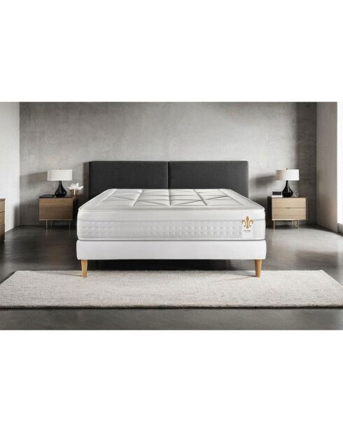 Ensemble Matelas + Sommier Vingt-Huit blanc - 200x200 cm