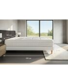 Ensemble Matelas + Sommier Vingt-Huit gris/blanc - 140x200 cm