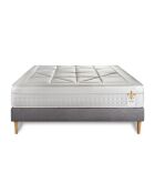Ensemble Matelas + Sommier Vingt-Huit gris/blanc - 140x200 cm