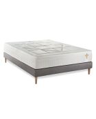 Ensemble Matelas + Sommier Vingt-Huit gris/blanc - 200x200 cm