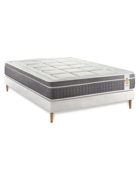 Materasso bianco Trente + set a molle - 140x190 cm