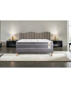 Ensemble Matelas + Sommier Trente gris/blanc - 140x190 cm
