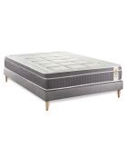 Ensemble Matelas + Sommier Trente gris/blanc - 140x190 cm
