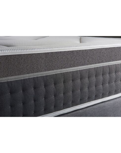 Ensemble Matelas + Sommier Trente gris/blanc - 140x190 cm