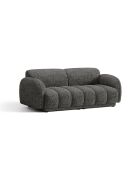 Divano Bilbao a 3 posti grigio scuro screziato - 196 x 88 x 73 cm