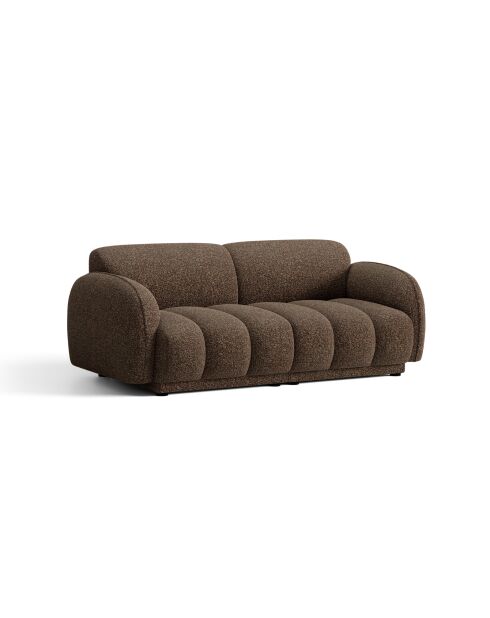 Canapé 3 places Bilbao marron - 196 x 88 x 73 cm