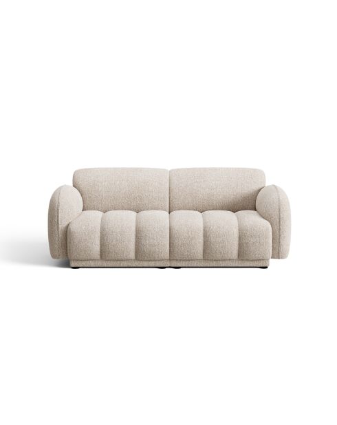 Canapé 3 places Bilbao beige chiné - 196 x 88 x 73 cm