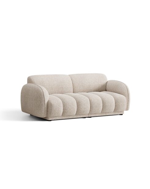 Canapé 3 places Bilbao beige chiné - 196 x 88 x 73 cm