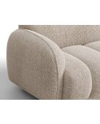 Canapé 3 places Bilbao beige chiné - 196 x 88 x 73 cm