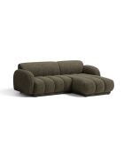 Canapé d'angle droit 3 places Bilbao vert amazone - 216 x 148 x 73 cm