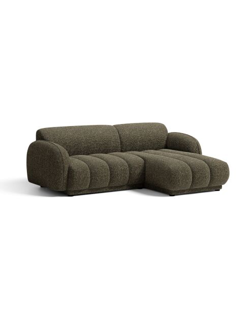 Divano angolare destro Bilbao 3 posti verde amazon - 216 x 148 x 73 cm