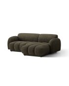 Canapé d'angle droit 3 places Bilbao vert amazone - 216 x 148 x 73 cm