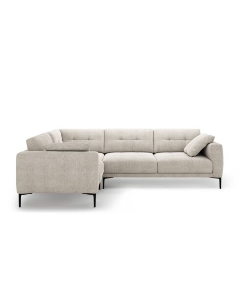 Divano angolare sinistro a 4 posti beige Lazio - 282 x 194 x 86 cm