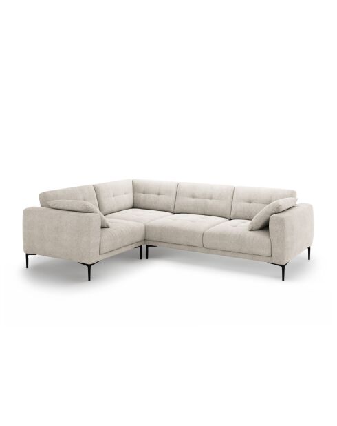 Divano angolare sinistro a 4 posti beige Lazio - 282 x 194 x 86 cm