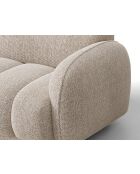 Sofá Bilbao de 3 plazas en esquina derecha de color beige jaspeado - 216 x 148 x 73 cm