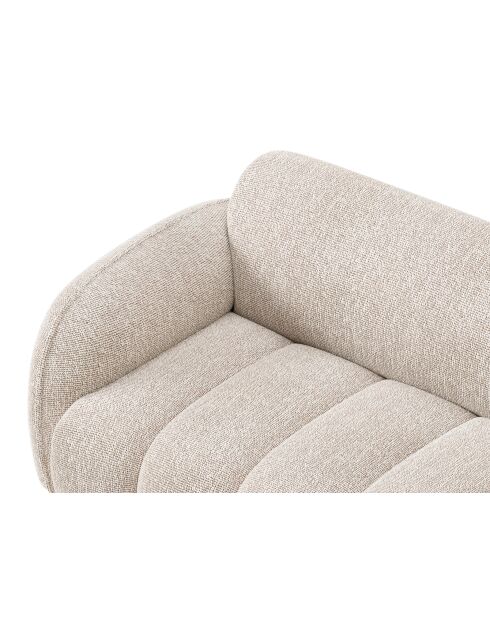 Sofá Bilbao de 3 plazas en esquina derecha de color beige jaspeado - 216 x 148 x 73 cm