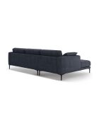Sofá de esquina izquierda Lazio de 3 plazas azul oscuro - 291 x 174 x 86 cm