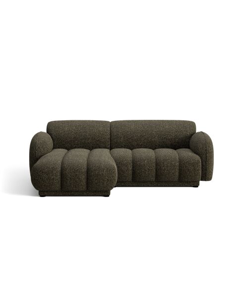 Divano angolare sinistro Bilbao Amazon verde a 3 posti - 216 x 148 x 73 cm