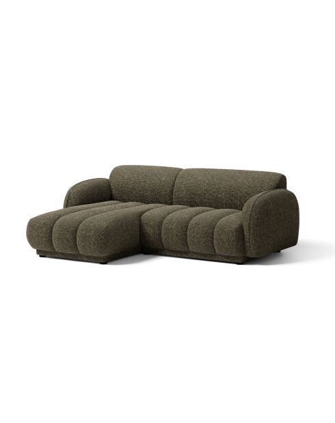 Divano angolare sinistro Bilbao Amazon verde a 3 posti - 216 x 148 x 73 cm