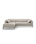 Canapé d'angle gauche 3 places Lazio beige - 291 x 174 x 86 cm