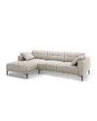 Canapé d'angle gauche 3 places Lazio beige - 291 x 174 x 86 cm