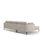 Canapé d'angle gauche 3 places Lazio beige - 291 x 174 x 86 cm