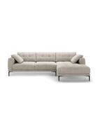 Canapé d'angle droit 3 places Lazio beige - 291 x 174 x 86 cm