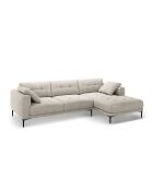 Canapé d'angle droit 3 places Lazio beige - 291 x 174 x 86 cm