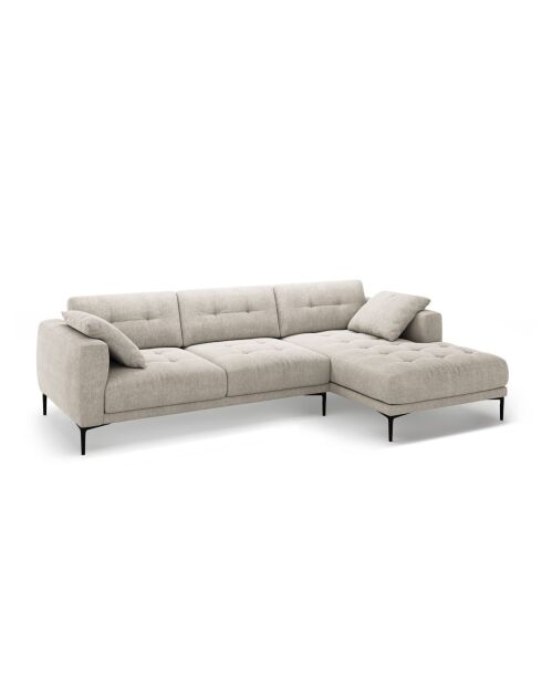 Divano angolare destro a 3 posti beige Lazio - 291 x 174 x 86 cm