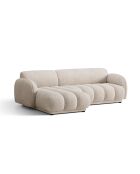 Sofá de esquina izquierda Bilbao de 3 plazas beige jaspeado - 244 x 148 x 73 cm
