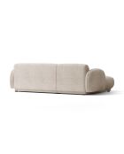 Sofá de esquina izquierda Bilbao de 3 plazas beige jaspeado - 244 x 148 x 73 cm