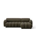 Canapé d'angle droit 3 places Bilbao vert amazone - 244 x 148 x 73 cm