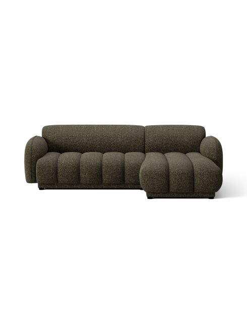 Divano angolare destro Bilbao 3 posti verde amazon - 244 x 148 x 73 cm
