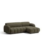Canapé d'angle droit 3 places Bilbao vert amazone - 244 x 148 x 73 cm