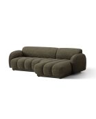 Canapé d'angle droit 3 places Bilbao vert amazone - 244 x 148 x 73 cm