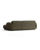 Canapé d'angle droit 3 places Bilbao vert amazone - 244 x 148 x 73 cm