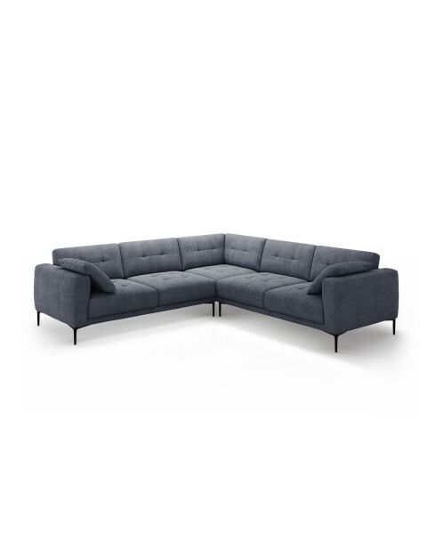 Sofá esquinero Lazio de 5 plazas azul oscuro - 282 x 282 x 86 cm