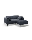 Sofá de esquina derecha Lazio de 2 plazas azul oscuro - 205 x 174 x 86 cm