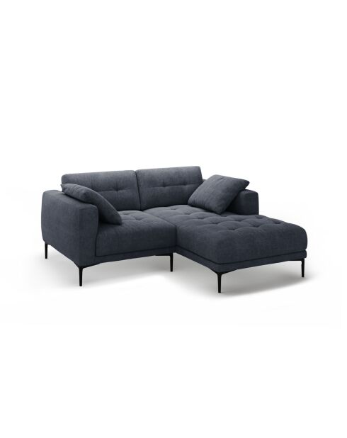 Divano angolare destro Lazio 2 posti blu scuro - 205 x 174 x 86 cm