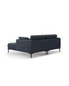 Sofá de esquina derecha Lazio de 2 plazas azul oscuro - 205 x 174 x 86 cm