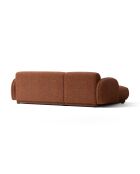 Canapé d'angle gauche 3 places Bilbao terracotta - 244 x 148 x 73 cm