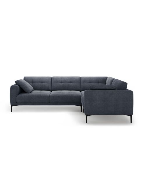Divano angolare destro Lazio 4 posti blu scuro - 282 x 194 x 86 cm