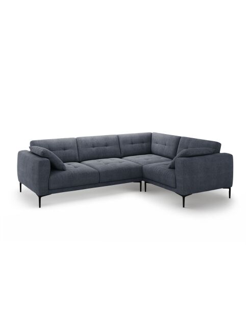 Divano angolare destro Lazio 4 posti blu scuro - 282 x 194 x 86 cm