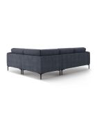 Sofá de esquina derecha Lazio de 4 plazas azul oscuro - 282 x 194 x 86 cm