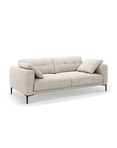 Beiges 4-Sitzer-Sofa Lazio - 221 x 102 x 86 cm