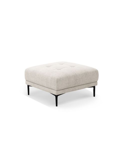 Beige voetenbank Lazio - 85 x 85 x 46 cm