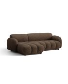 Canapé d'angle gauche 3 places Bilbao marron - 244 x 148 x 73 cm